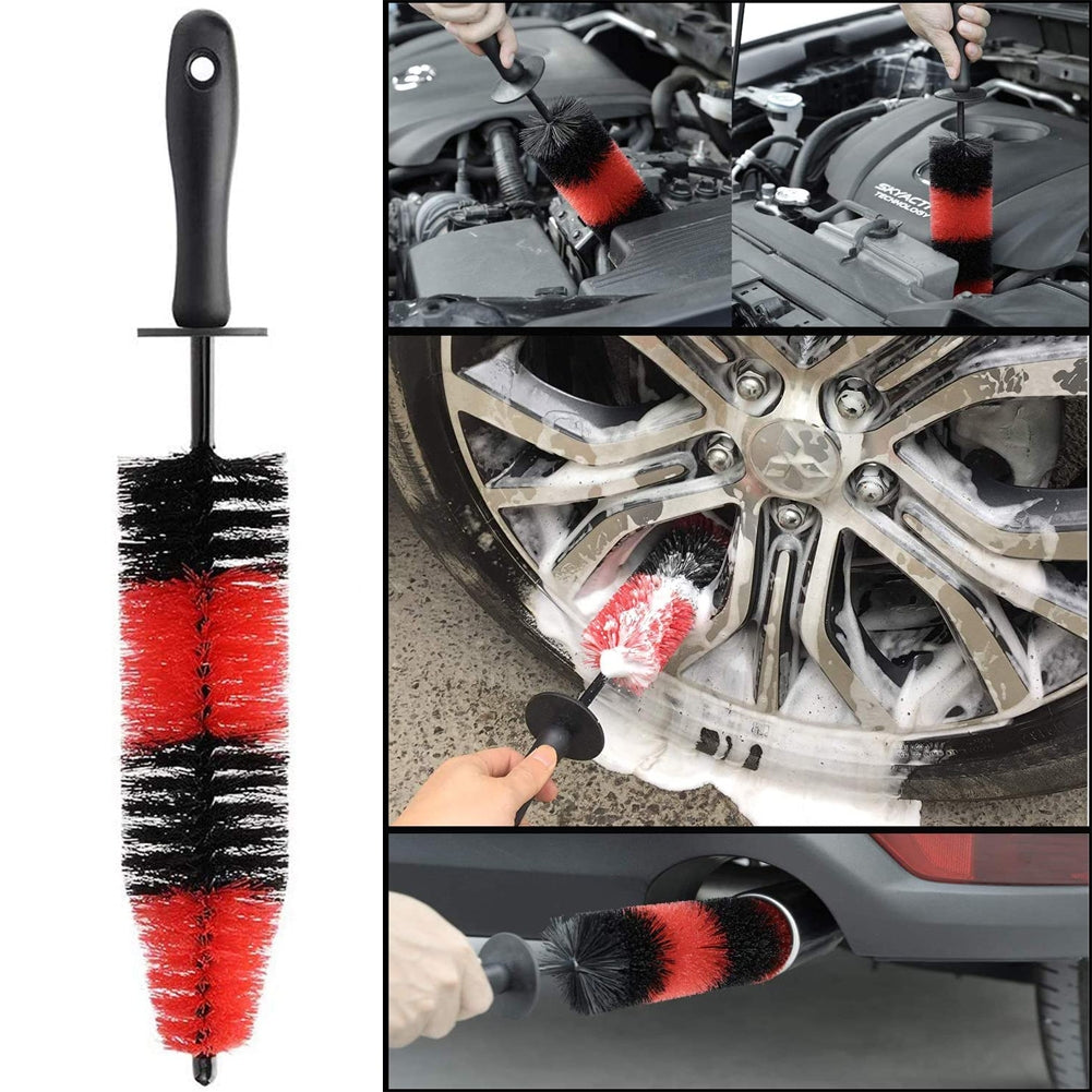 7pcs Wheel Tire Brush Car Detailing Kit Soft Wheel Brushcar Wash Kit red - Premium Car Wash Tools from Rapidvehicles - Just $26.70! Shop now at Rapidvehicles