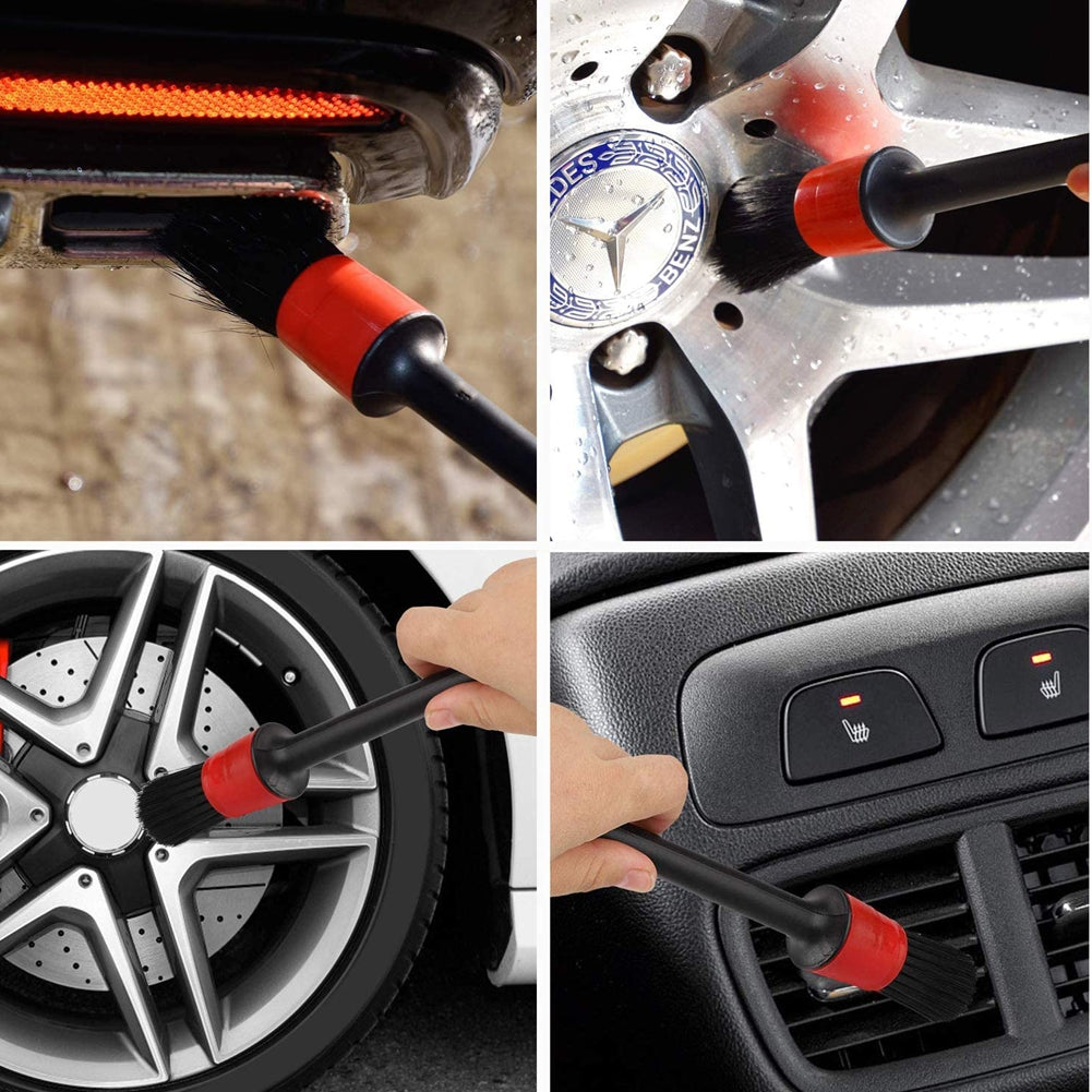 7pcs Wheel Tire Brush Car Detailing Kit Soft Wheel Brushcar Wash Kit red - Premium Car Wash Tools from Rapidvehicles - Just $26.70! Shop now at Rapidvehicles