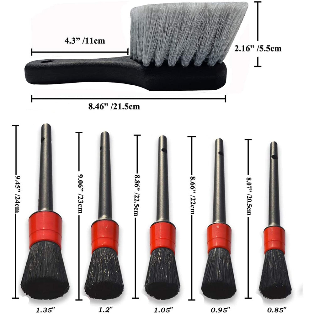 7pcs Wheel Tire Brush Car Detailing Kit Soft Wheel Brushcar Wash Kit red - Premium Car Wash Tools from Rapidvehicles - Just $26.70! Shop now at Rapidvehicles