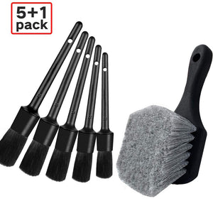 6PCS Wheel Tire Brush Soft Bristle Car Wash Brush Detailing Brush Car Cleaning Brush black - Premium Car Wash Tools from Rapidvehicles - Just $21.54! Shop now at Rapidvehicles