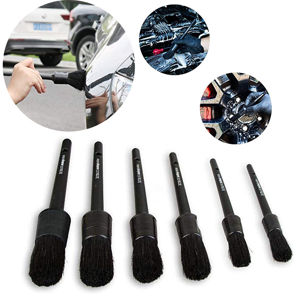 6PCS Wheel Tire Brush Soft Bristle Car Wash Brush Detailing Brush Car Cleaning Brush black - Premium Car Wash Tools from Rapidvehicles - Just $21.54! Shop now at Rapidvehicles