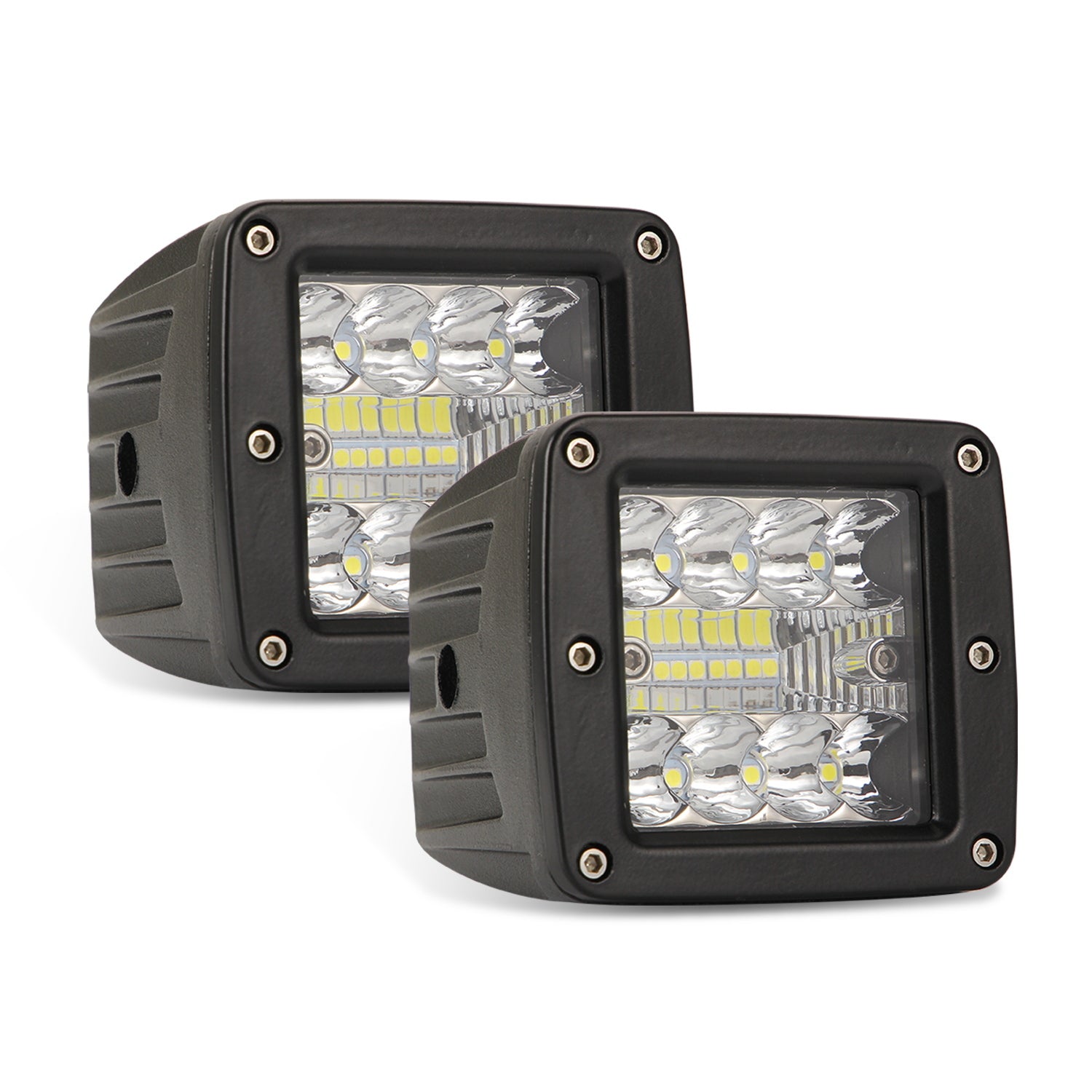 2pcs Aluminum Flush Mount Led Pods 48W Spot Flood Combo Off Road Led Recessed Driving Pods For Ute Bumper Reverse Lamps; - Premium Car LED Lights from Rapidvehicles - Just $47.70! Shop now at Rapidvehicles