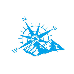 Car Hood Sticker Compass Mountains Sticker Large Decal Camper Van Motorhome Wall Art Vinyl  blue - Premium Car Stickers & Covers from Rapidvehicles - Just $16.75! Shop now at Rapidvehicles