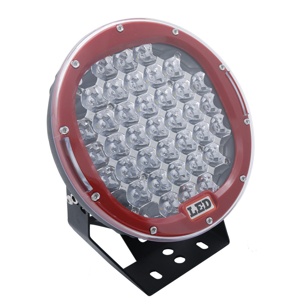 9inch 185w  LED  Driving  Light  Round  Spotlight  Bar  Offroad  4WD  Auto  Lamp Red cover/white light - Premium Car LED Lights from Rapidvehicles - Just $100.09! Shop now at Rapidvehicles