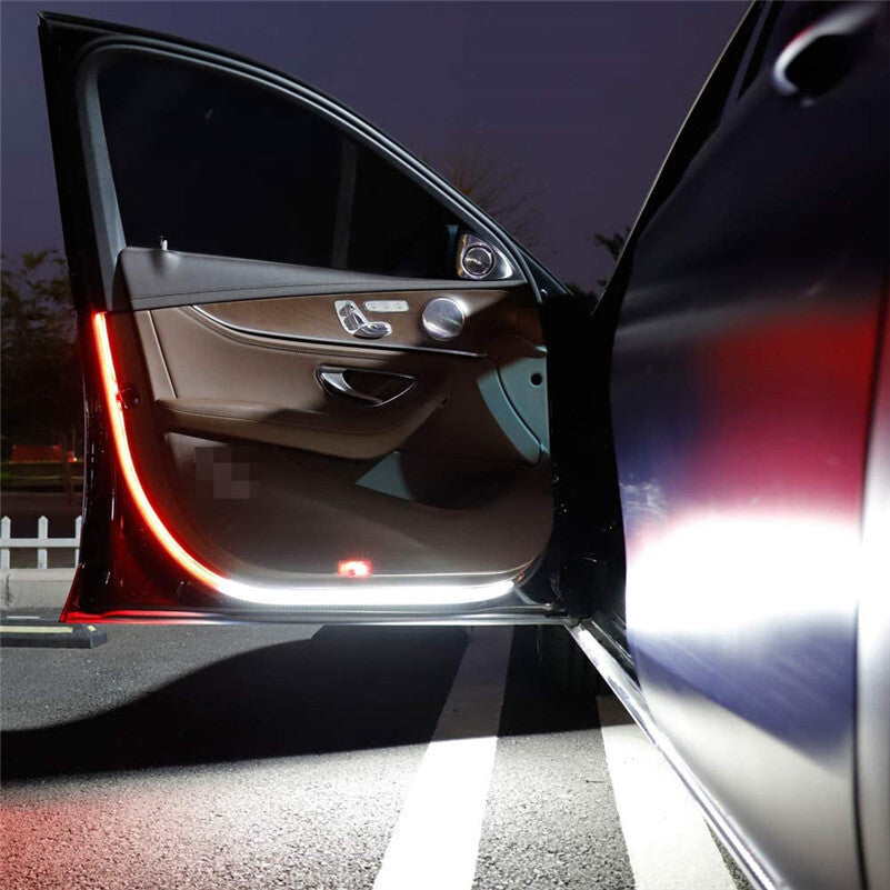 2PCS Car Door Decoration Light Strips Car Styling Strobe Flashing Light Safety 12V LED Opening Warning LED Lamp Strip Waterproof; White+red light - Premium Car LED Lights from Rapidvehicles - Just $28.87! Shop now at Rapidvehicles