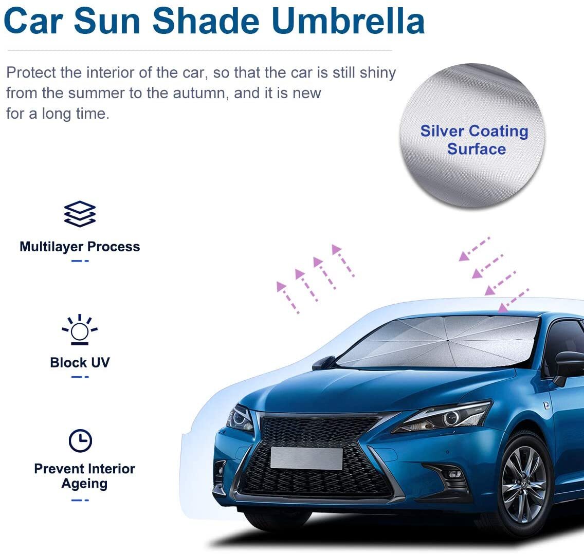 Car Sun Shade  Protector  Parasol Auto  Front Window Sunshade Covers  Car Sun Protector  Interior Windshield  Protection Accessories large - Premium Car Mounts & Holders from Rapidvehicles - Just $31.99! Shop now at Rapidvehicles