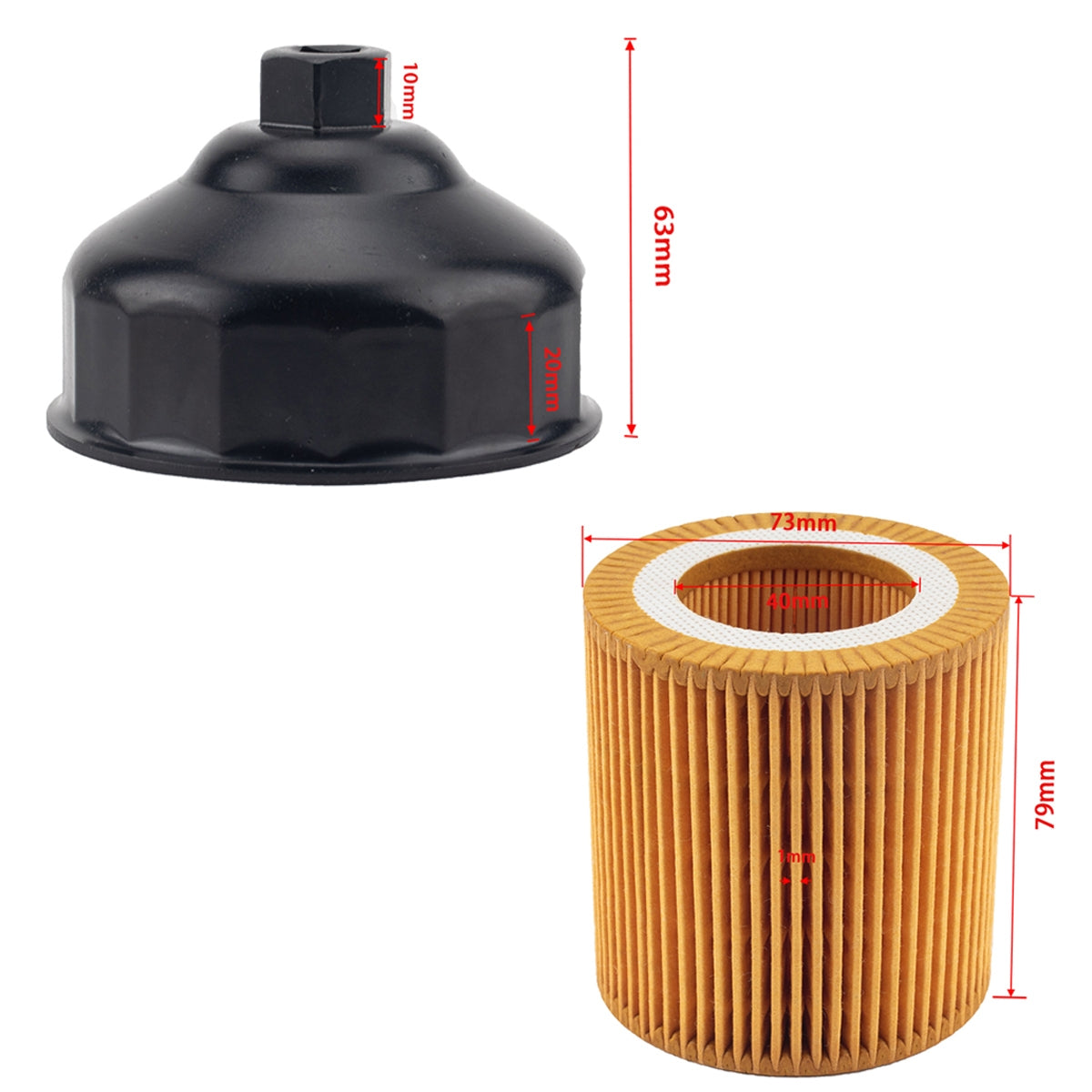 Engine Oil Filter Kit  with 86MM Oil Filter Wrench OE:11427566327 For BMW E60 E82 E88 E92 F06 F10 F22 F30 F32 F34 - Premium Car Organizers from Rapidvehicles - Just $32.21! Shop now at Rapidvehicles