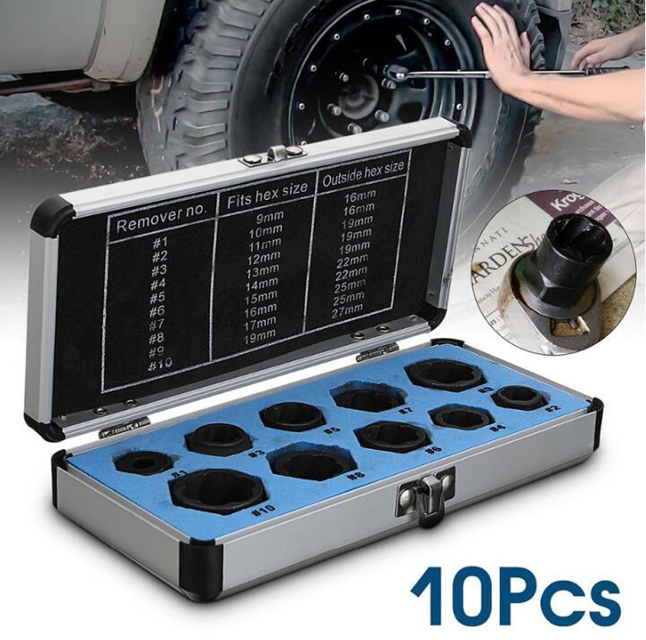 10pcs/Set Damaged Bolts Nuts Screws Remover Extractor Removal - Premium Car Organizers from Rapidvehicles - Just $43.19! Shop now at Rapidvehicles