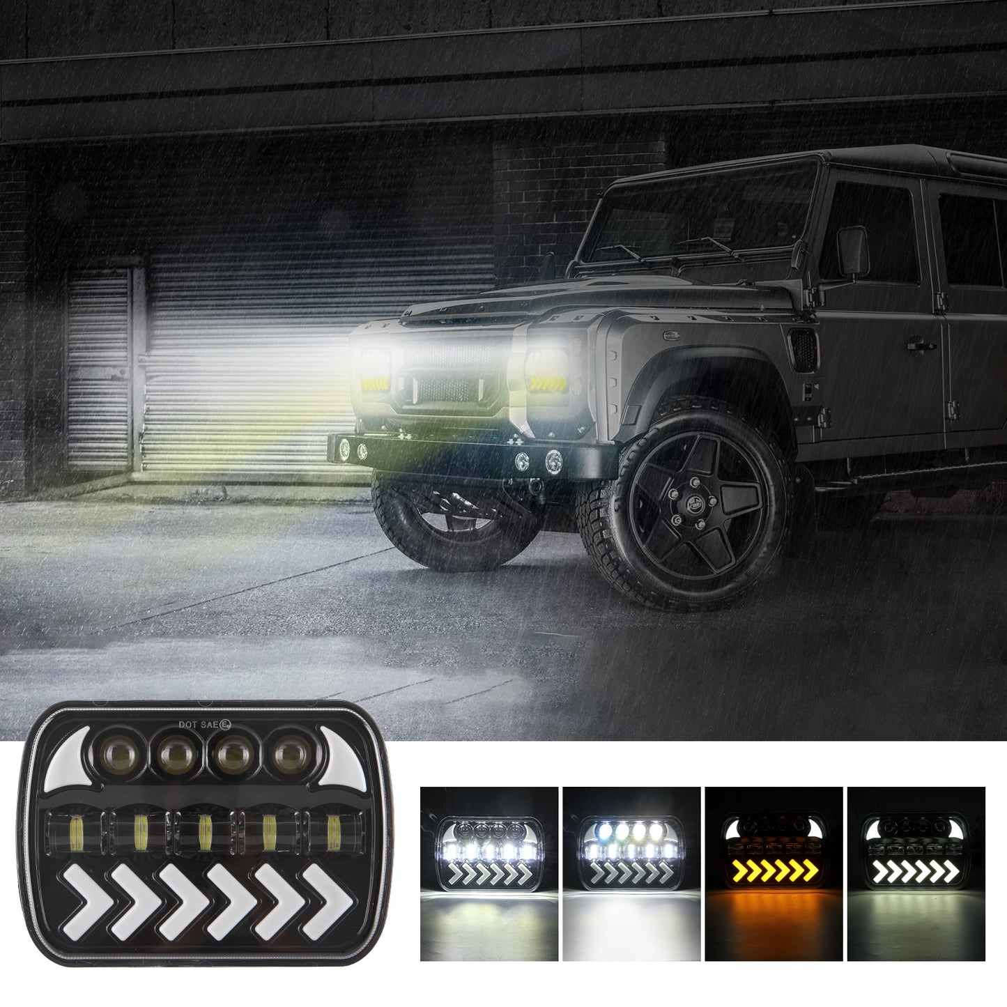 US 1Pair V7 7Inch 5Inch Work Light for Wrangler Led Car with - Premium Automotive from Rapidvehicles - Just $105.99! Shop now at Rapidvehicles