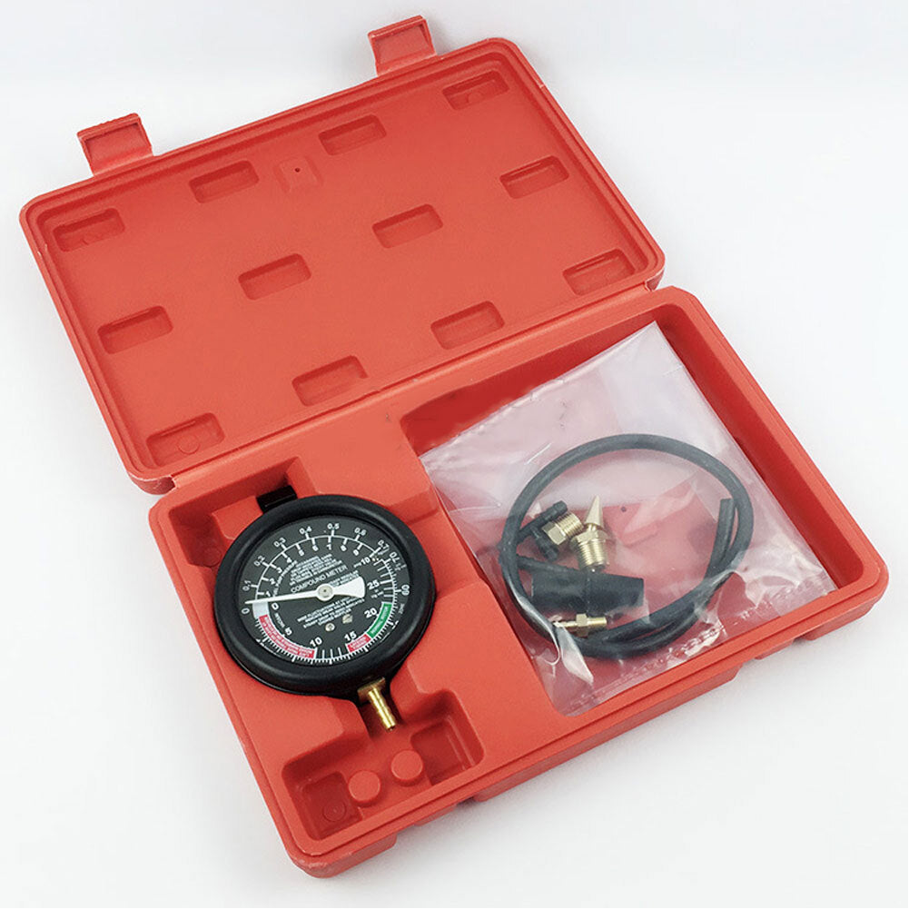 High Precision Car Engine Vacuum Pressure Gauge Meter For Fuel System Vacuum System Sealing Leak Checker Tool  black - Premium OBD & Diagnostic Tools from Rapidvehicles - Just $42.99! Shop now at Rapidvehicles