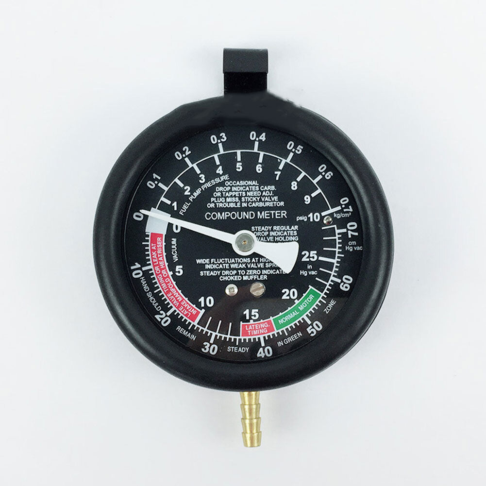 High Precision Car Engine Vacuum Pressure Gauge Meter For Fuel System Vacuum System Sealing Leak Checker Tool  black - Premium OBD & Diagnostic Tools from Rapidvehicles - Just $42.99! Shop now at Rapidvehicles