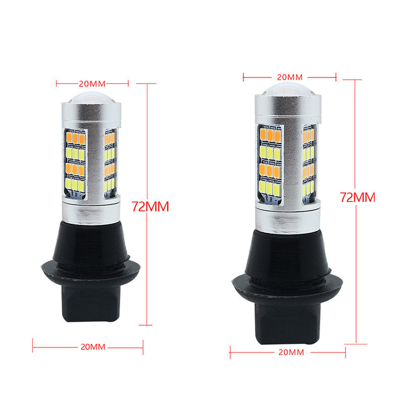 For Car Lighting 2pcs 1156 2835 High Power Dual Color Switchback LED Bulb  42LED Daytime Running Turn Signal Lamp BA15S white + yellow - Premium Car LED Lights from Rapidvehicles - Just $30.63! Shop now at Rapidvehicles