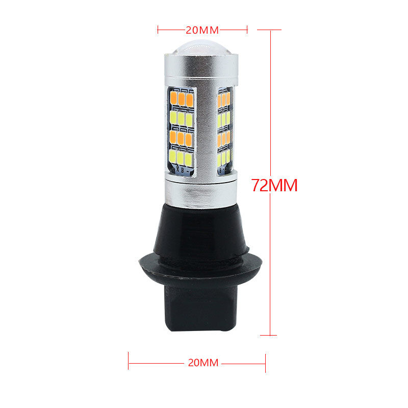 For Car Lighting 2pcs 1156 2835 High Power Dual Color Switchback LED Bulb  42LED Daytime Running Turn Signal Lamp BA15S white + yellow - Premium Car LED Lights from Rapidvehicles - Just $30.63! Shop now at Rapidvehicles