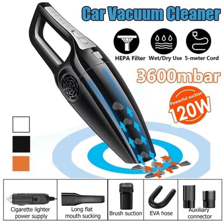 120W 3600mbar Car Vacuum Cleaner Wet And Dry dual-use Vacuum Cleaner Handheld 12V Car Vacuum Cleaner Orange black - Premium Car Wash Tools from Rapidvehicles - Just $25.88! Shop now at Rapidvehicles