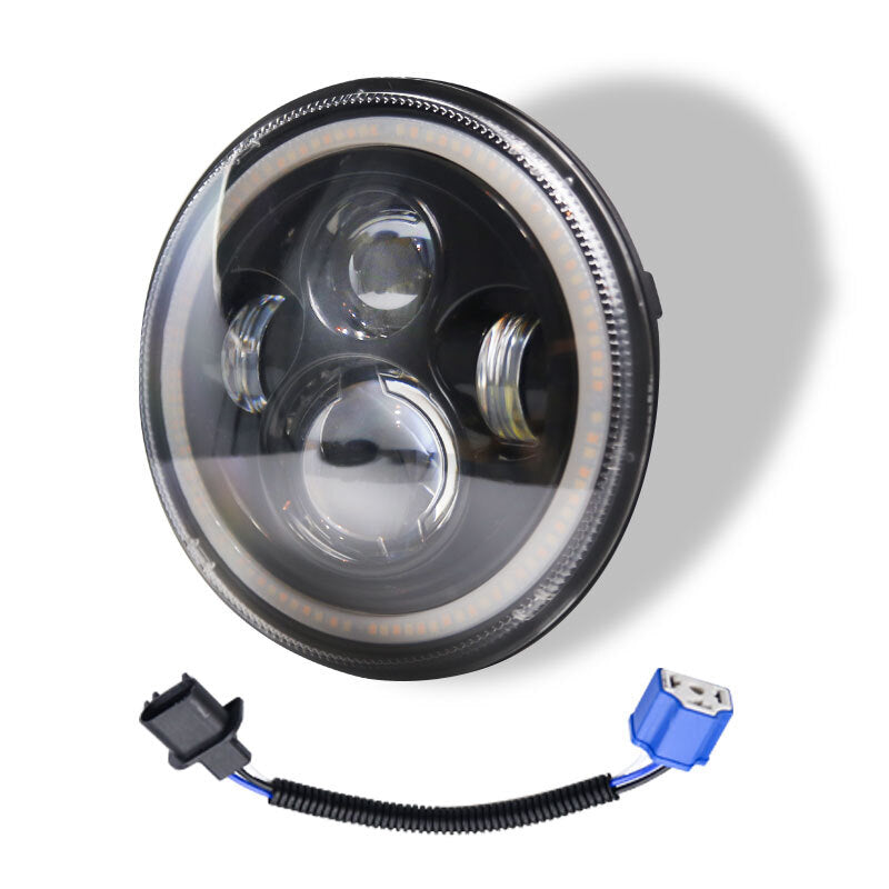 7 INCH 140W LED Headlights Round Halo Angle Eye For Jeep Wrangler - Premium Car LED Lights from Rapidvehicles - Just $47.69! Shop now at Rapidvehicles