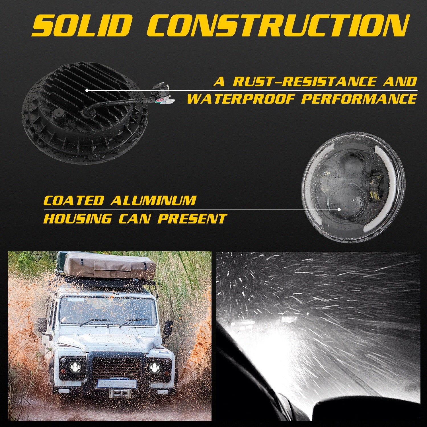 Car Headlights 7 Inch LED Headlights Halo Angle Eye 200W For Jeep Wrangler JK TJ LJ 97-17 C0026 - Premium Car LED Lights from Rapidvehicles - Just $44.52! Shop now at Rapidvehicles