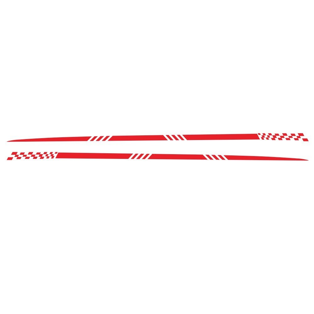 2pcs Universal Car  Decals Body Side Stripe Hood Sticker For All Car Vinyl Bumper Decals red - Premium Car Stickers & Covers from Rapidvehicles - Just $20.79! Shop now at Rapidvehicles