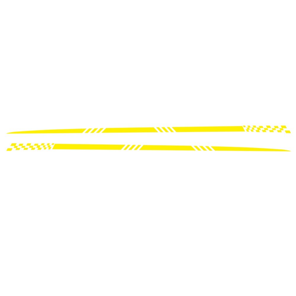 2pcs Universal Car  Decals Body Side Stripe Hood Sticker For All Car Vinyl Bumper Decals yellow - Premium Car Stickers & Covers from Rapidvehicles - Just $20.79! Shop now at Rapidvehicles