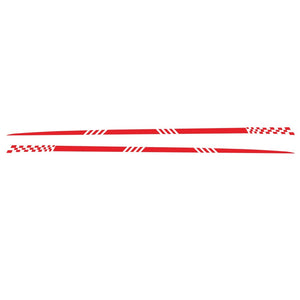 2pcs Universal Car  Sticker Body Side Stripe Hood Sticker Pvc For All Car Vinyl Bumper Decals red - Premium Car Stickers & Covers from Rapidvehicles - Just $20.79! Shop now at Rapidvehicles