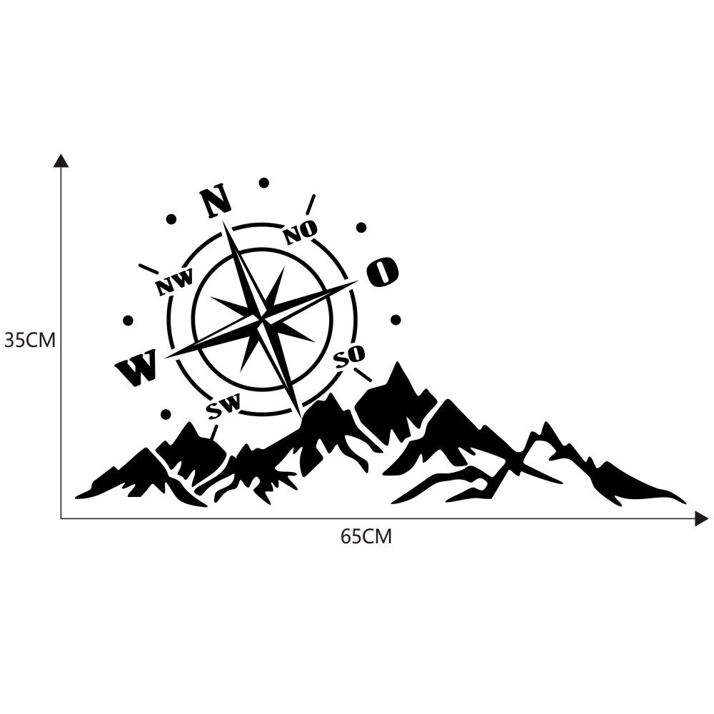 2pcs Vinyl Car Stickers and Decals Mountains Compass Navigation - Premium Car Stickers & Covers from Rapidvehicles - Just $20.99! Shop now at Rapidvehicles