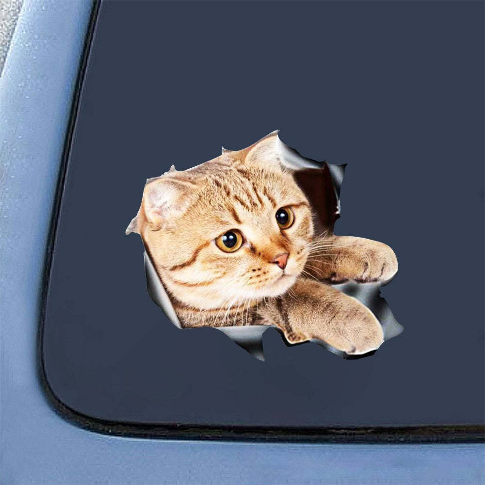 Funny Car  Sticker Body Dog Cat Puppy Scratch Paint Subsidies Cartoon Simulation Door Body Decal Orange Cat No. 4 17*23cm - Premium Car Stickers & Covers from Rapidvehicles - Just $5.98! Shop now at Rapidvehicles