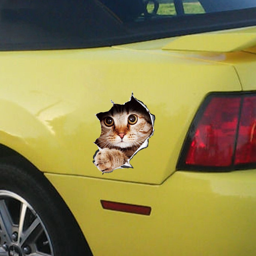 Funny Car  Sticker Body Dog Cat Puppy Scratch Paint Subsidies Cartoon Simulation Door Body Decal Orange Cat No. 4 17*23cm - Premium Car Stickers & Covers from Rapidvehicles - Just $5.98! Shop now at Rapidvehicles