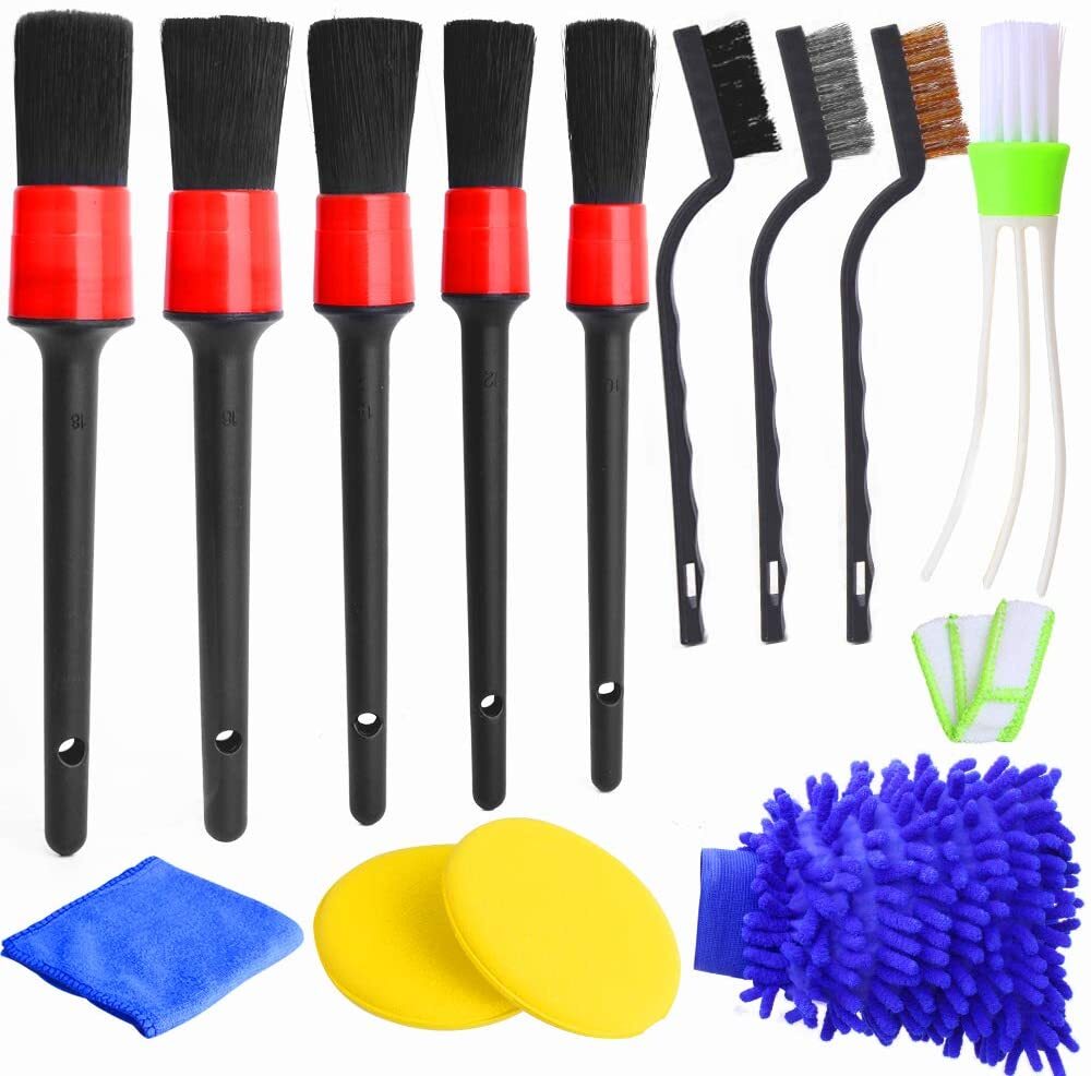 13pcs Detailing  Brush Set For Auto Detailing Cleaning Car Motorcycle Interior, Exterior,leather, Air Vents 13 piece set - Premium Car Wash Tools from Rapidvehicles - Just $18.99! Shop now at Rapidvehicles