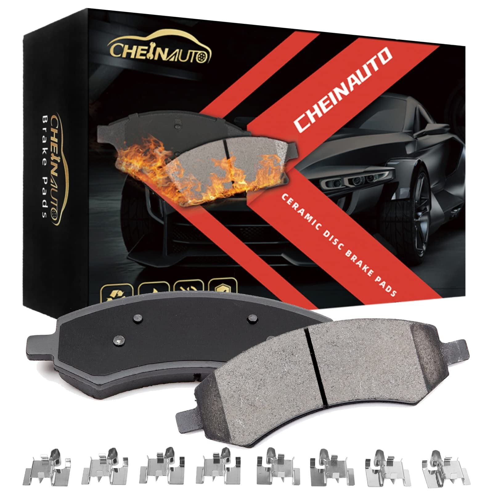 US CHEINAUTO Premium Ceramic Disc Front Brake Pads Set For 2005-2011 Dodge Dakota - Premium Automotive from Rapidvehicles - Just $46.88! Shop now at Rapidvehicles