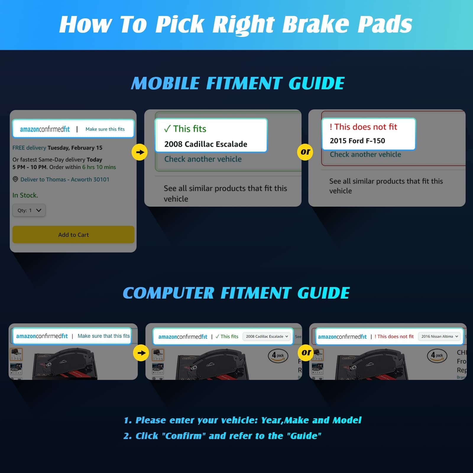 US CHEINAUTO Premium Ceramic Disc Front Brake Pads Set For 2005-2011 Dodge Dakota - Premium Automotive from Rapidvehicles - Just $51.99! Shop now at Rapidvehicles