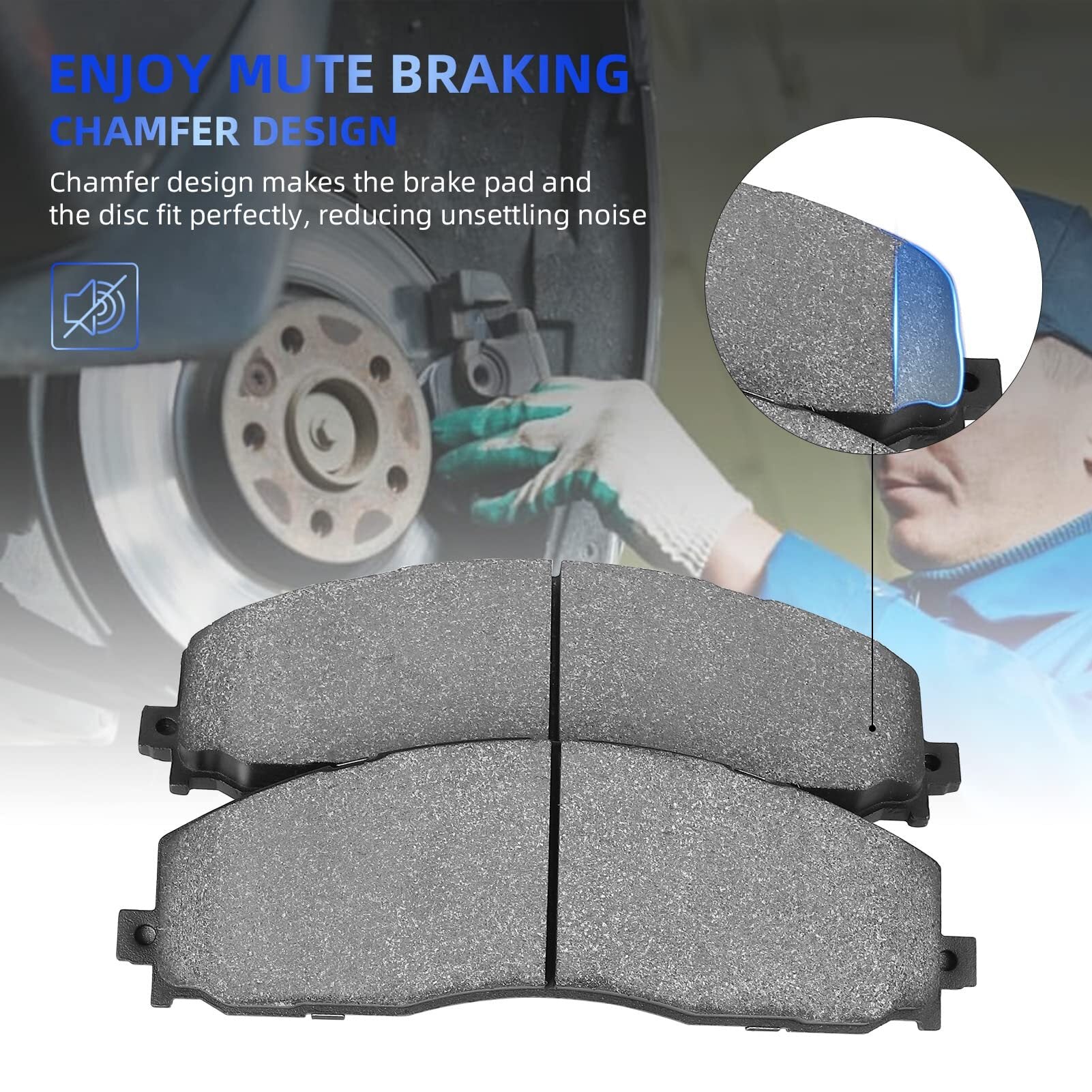 US CHEINAUTO Premium Ceramic Disc Front Brake Pads Set For 2005-2011 Dodge Dakota - Premium Automotive from Rapidvehicles - Just $51.99! Shop now at Rapidvehicles