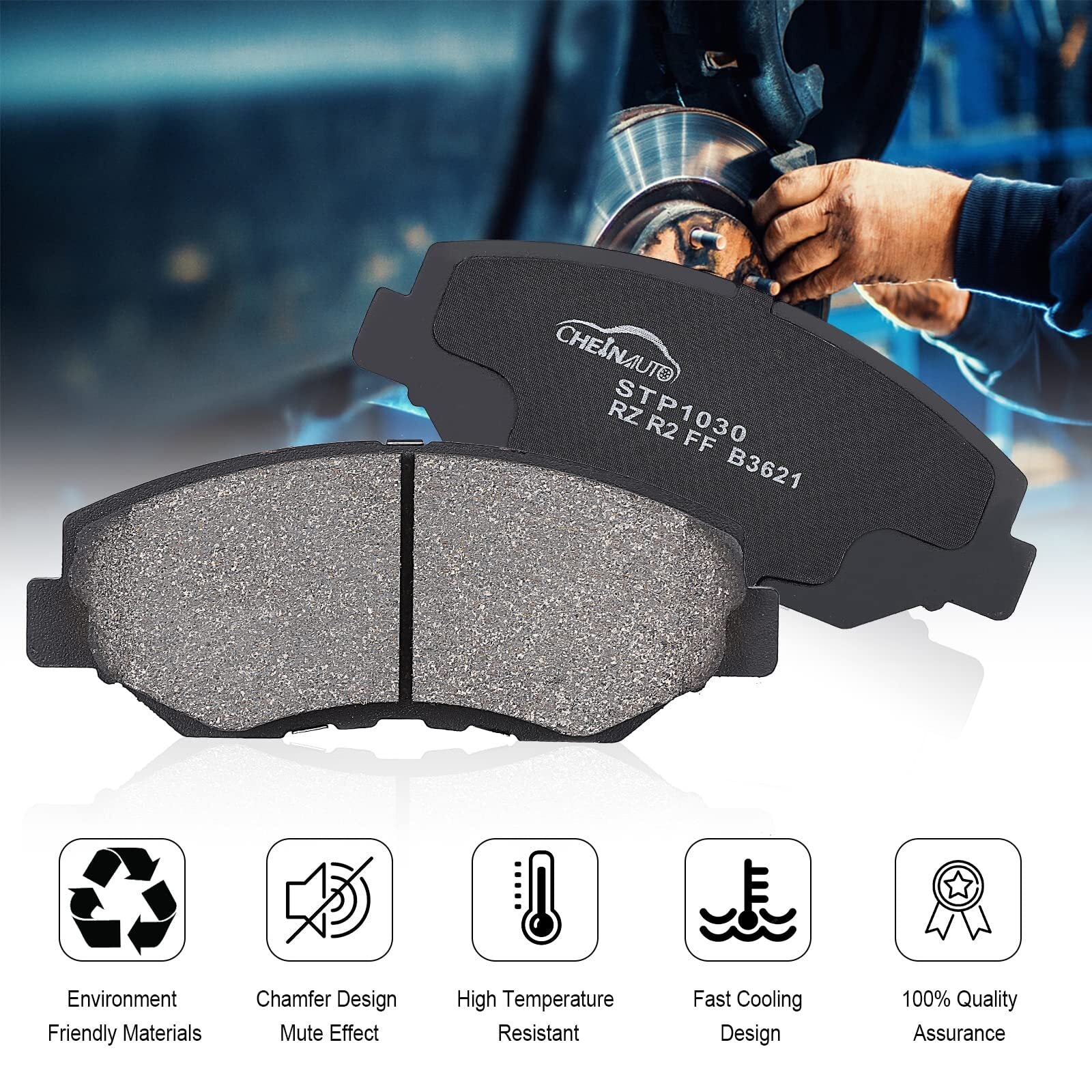 US CHEINAUTO Premium Ceramic Disc Front Brake Pads Set For 2005-2011 Dodge Dakota - Premium Automotive from Rapidvehicles - Just $51.99! Shop now at Rapidvehicles