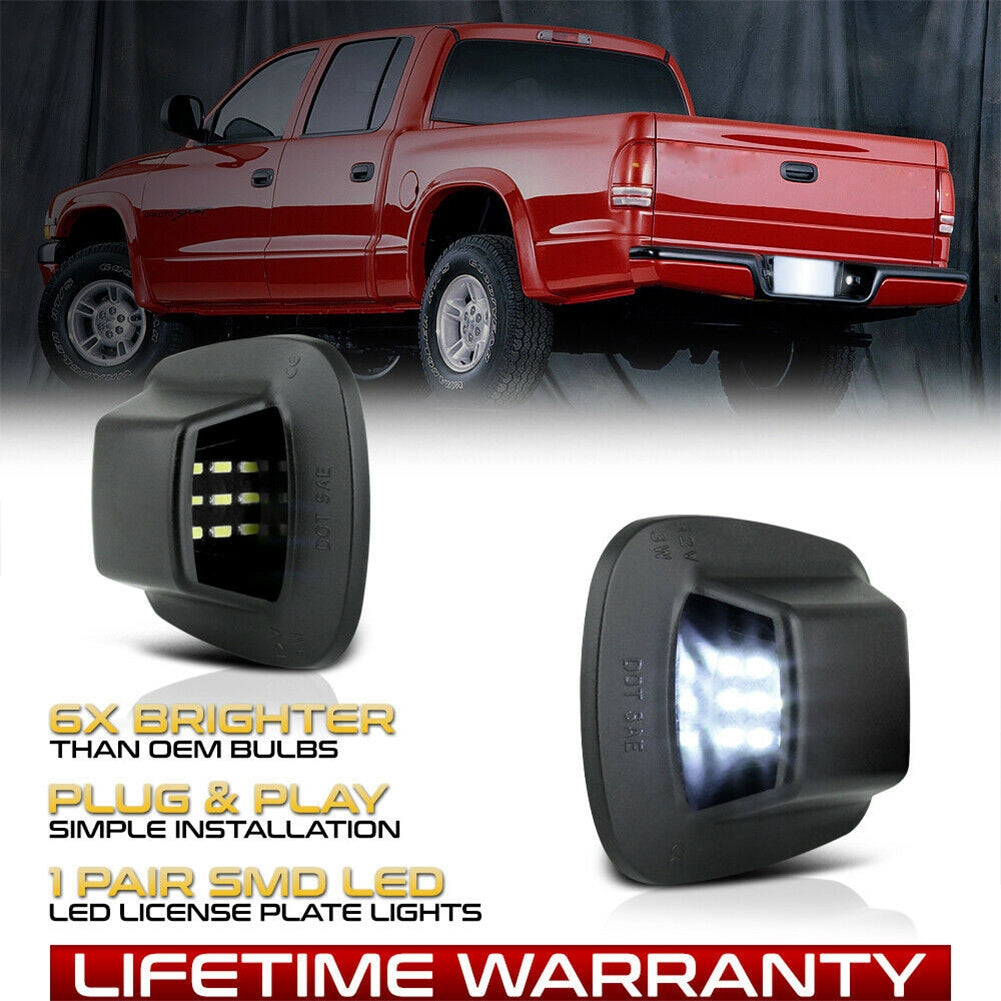 2pcs Bright White License Plate Light Set For Dodge Dakota Pickup - Premium Car LED Lights from Rapidvehicles - Just $38.99! Shop now at Rapidvehicles