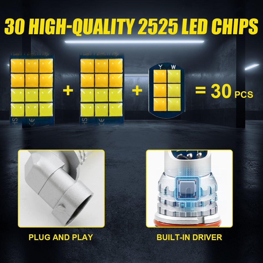 1 Pair Aluminum Car V6 High-brightness Dual-color Fog Lamp Car Light 9005 - Premium Car LED Lights from Rapidvehicles - Just $32.62! Shop now at Rapidvehicles