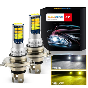 1 Pair Aluminum Car V6 High-brightness Dual-color Fog Lamp Car Light H4 - Premium Car LED Lights from Rapidvehicles - Just $32.62! Shop now at Rapidvehicles