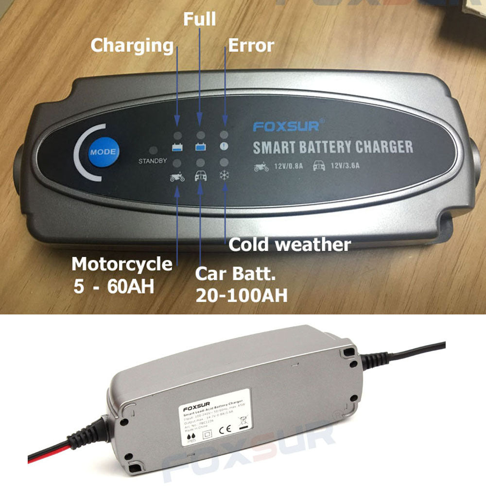 12V 3.6A Or 12V/0.8A Car Motorcycle Battery Charger Ac Input 100-240v Eu Uk Us Plug U.S. Plug - Premium Motorcycle Accessories from Rapidvehicles - Just $50.99! Shop now at Rapidvehicles