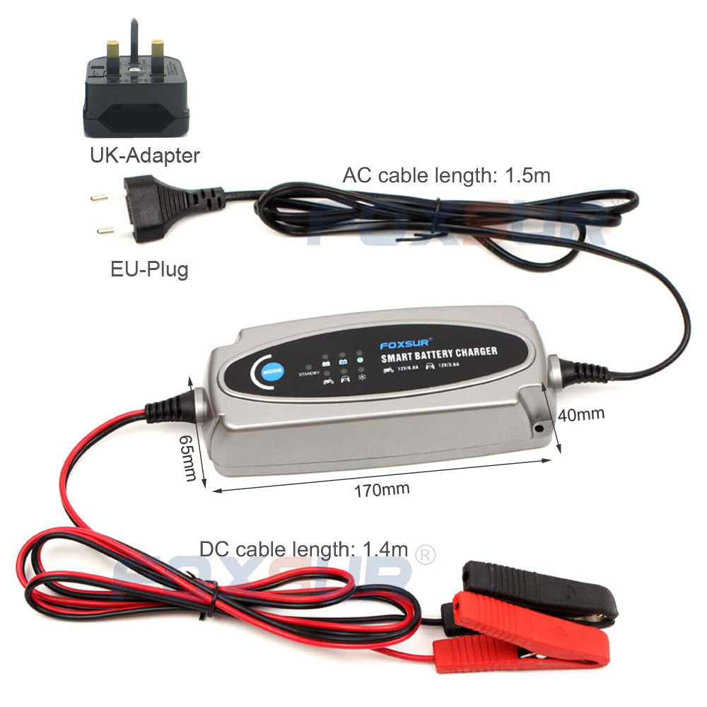 12V 3.6A Or 12V/0.8A Car Motorcycle Battery Charger Ac Input 100-240v Eu Uk Us Plug U.S. Plug - Premium Motorcycle Accessories from Rapidvehicles - Just $50.99! Shop now at Rapidvehicles