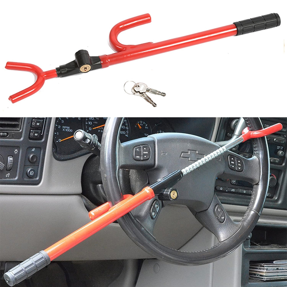 Vehicle Anti-theft Device Steering Wheel Lock Extension-type Anti-theft Car Lock Red - Premium Other Car Tools from Rapidvehicles - Just $29.99! Shop now at Rapidvehicles