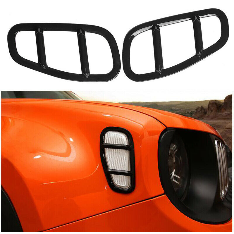 Lamp  Decorative  Cover Turn Light Trims Exterior Accessory For Jeep Renegade 2016-19 Black - Premium Other Exterior Parts from Rapidvehicles - Just $25.90! Shop now at Rapidvehicles