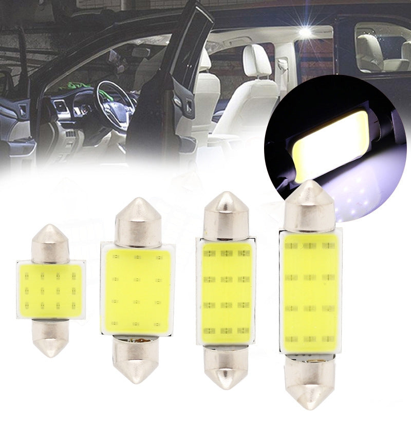 Car  Led  Reading  Light Double-pointed Cob Roof Light License Plate Light Carriage Light 31mm/36mm/39mm/41mm White light_41mm - Premium Car LED Lights from Rapidvehicles - Just $9.30! Shop now at Rapidvehicles