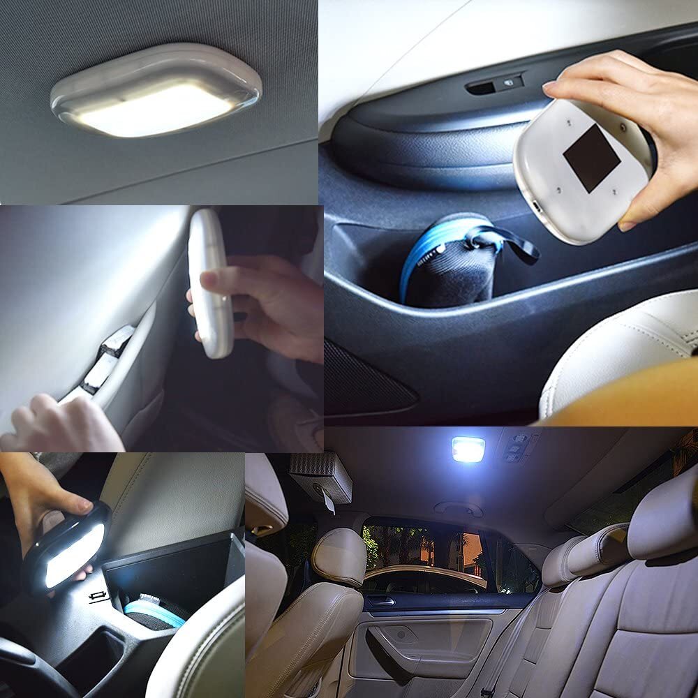 Car Ceiling Roof Lights Led Interior Reading Light Illuminator Car USB Rechargeable Light No Damage Installation With 320 Mah Battery White shell - Premium Car LED Lights from Rapidvehicles - Just $18.57! Shop now at Rapidvehicles