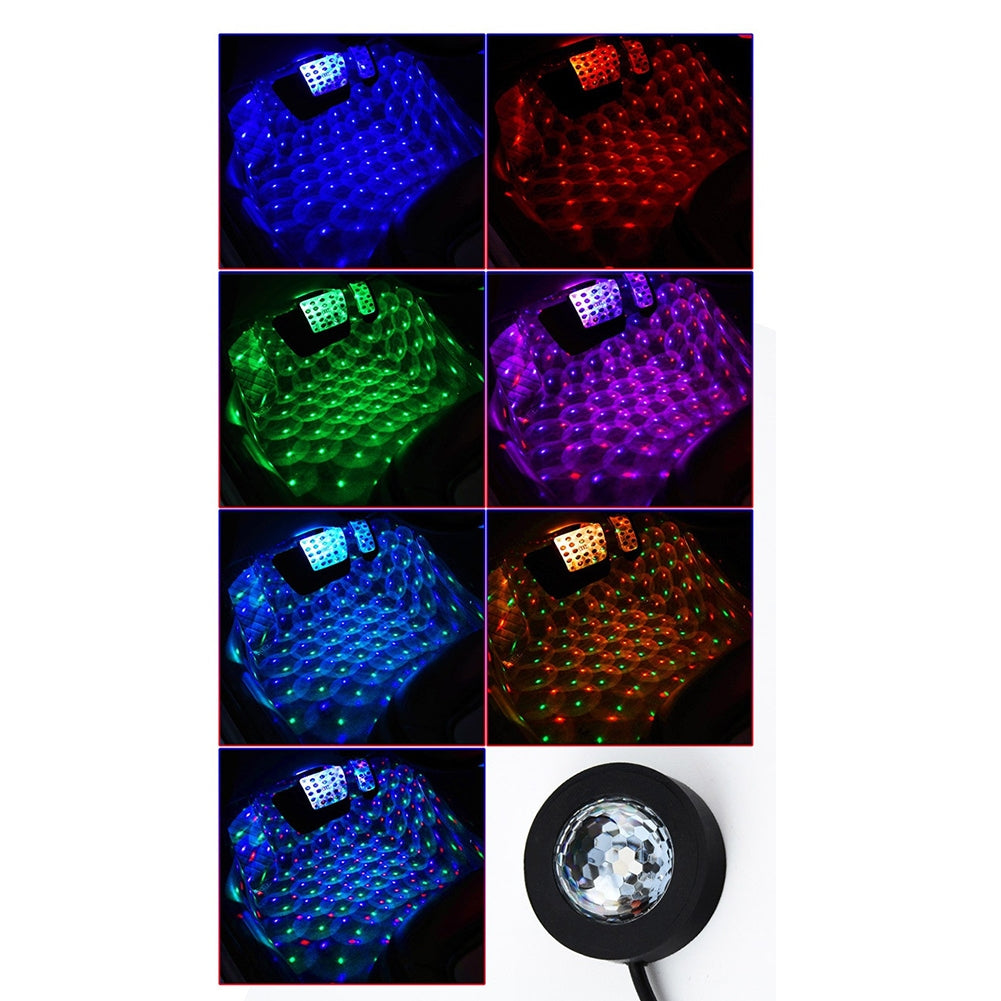 Car Led Lights Decoration 7 Different Color Lights With 1.8m Long Cable Plug Play Design Colorful Crystal Lampshade ceiling lamp  Colorful ordinary models - Premium Car LED Lights from Rapidvehicles - Just $20.24! Shop now at Rapidvehicles