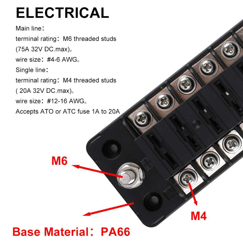 Universal Car Modified Fuse Box Fuse Holder 12-way Positive Negative Fuse Box 12-32v Fuse Block For Vehicle Car Boat Marine Auto black - Premium Car Organizers from Rapidvehicles - Just $35.40! Shop now at Rapidvehicles