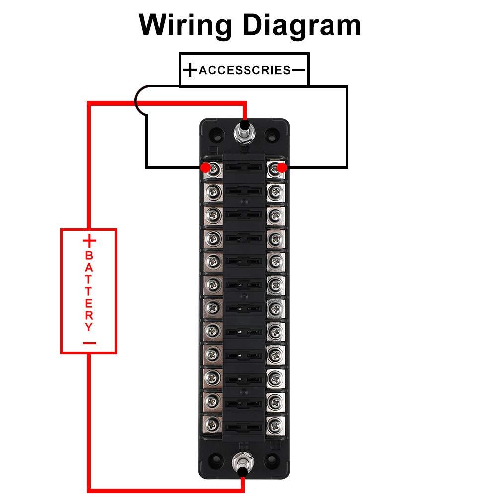 Universal Car Modified Fuse Box Fuse Holder 12-way Positive Negative Fuse Box 12-32v Fuse Block For Vehicle Car Boat Marine Auto black - Premium Car Organizers from Rapidvehicles - Just $35.40! Shop now at Rapidvehicles