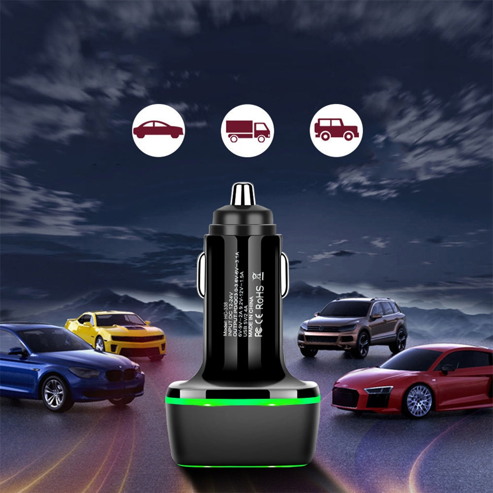 Car Qc3.0+pd 18w Fast Charging Car Charger 3 In 1 Type-c Cigarette Lighter Overcharge Overheating Car Charger Wide Applications White - Premium Car Chargers from Rapidvehicles - Just $15.99! Shop now at Rapidvehicles