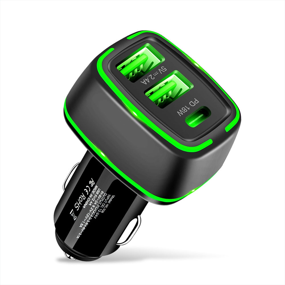 Car Qc3.0+pd 18w Fast Charging Car Charger 3 In 1 Type-c Cigarette Lighter Overcharge Overheating Car Charger Wide Applications White - Premium Car Chargers from Rapidvehicles - Just $15.99! Shop now at Rapidvehicles