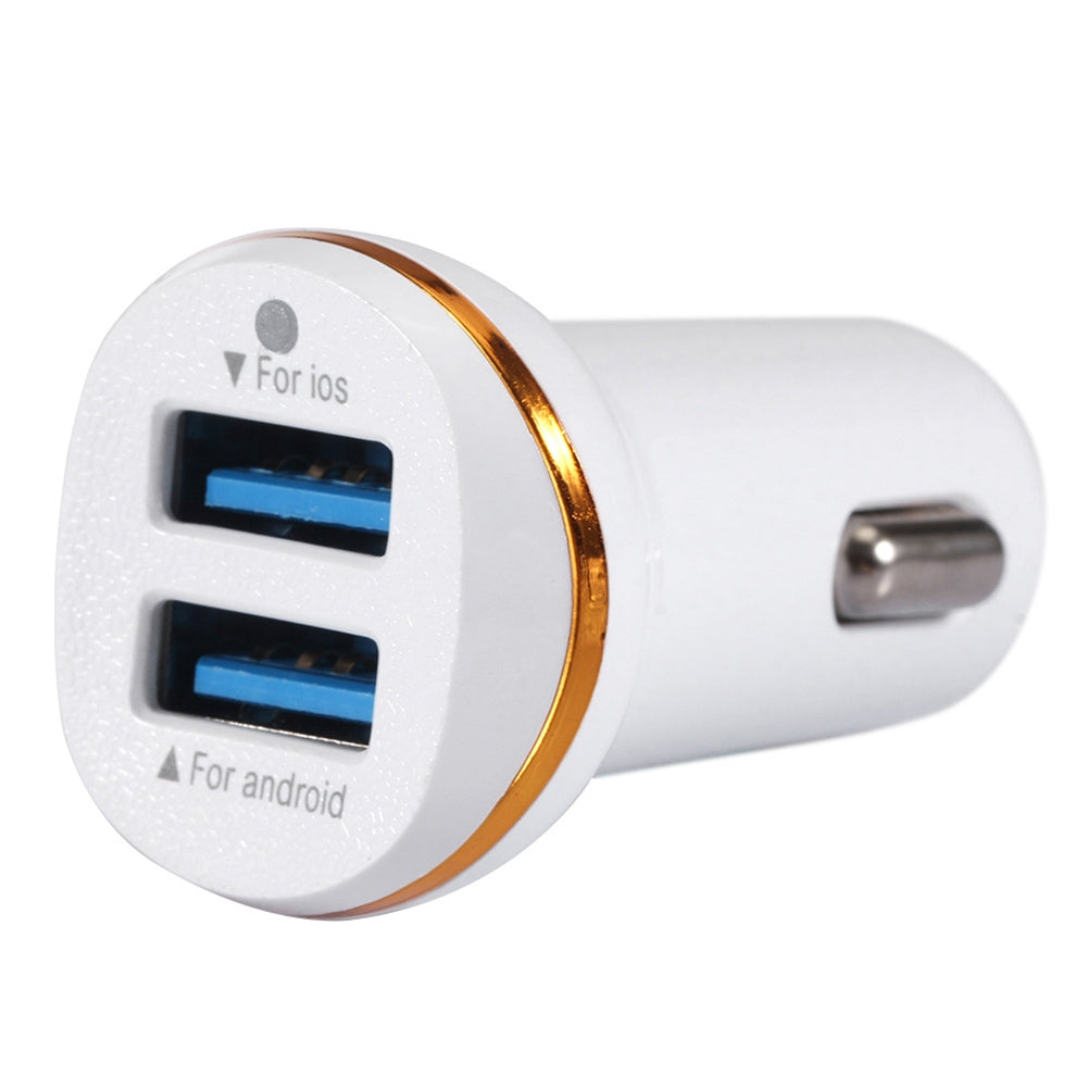 Car 3.1a Dual Usb Car Charger Led Portable Dc 12-24v Car Charger Universal Application Usb Car Charger For Mobile Phones White - Premium Car Chargers from Rapidvehicles - Just $11.99! Shop now at Rapidvehicles