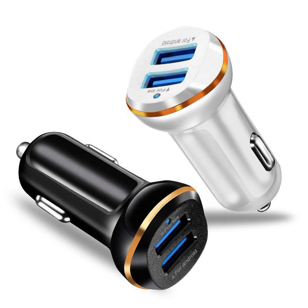 Car 3.1a Dual Usb Car Charger Led Portable Dc 12-24v Car Charger Universal Application Usb Car Charger For Mobile Phones White - Premium Car Chargers from Rapidvehicles - Just $11.99! Shop now at Rapidvehicles