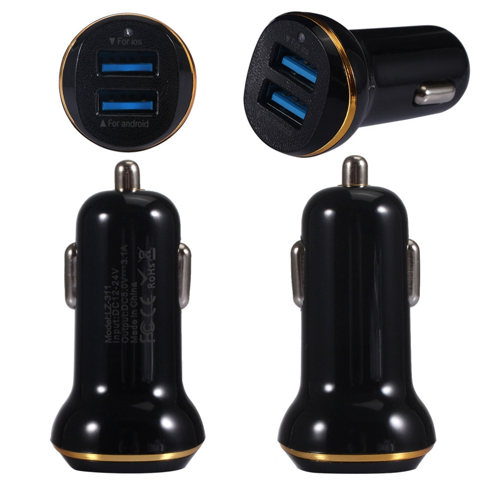 Car 3.1a Dual Usb Car Charger Led Portable Dc 12-24v Car Charger - Premium Car Chargers from Rapidvehicles - Just $9.99! Shop now at Rapidvehicles