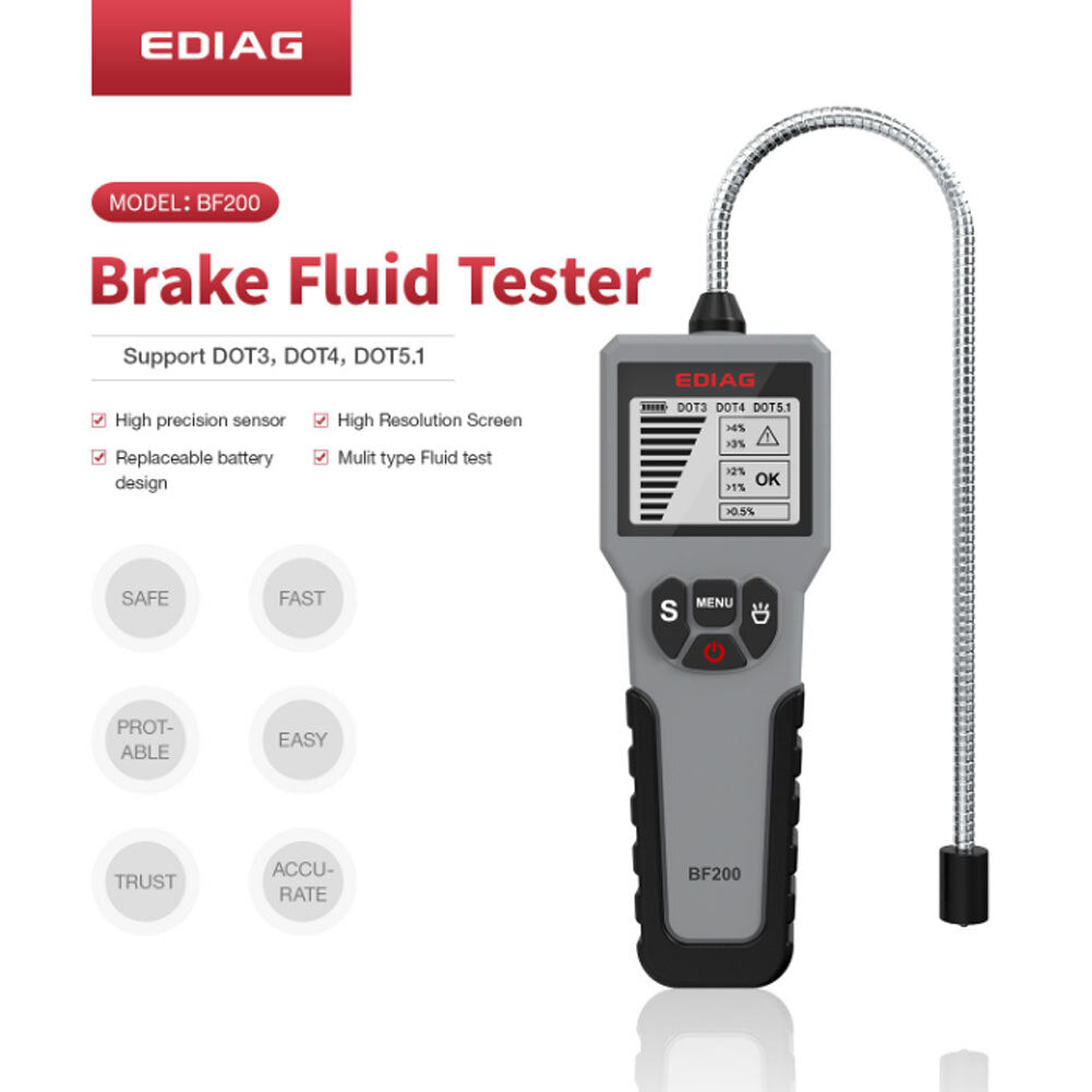 Car Brake Fluid Tester Pen Auto  Brake  Oil  Detector Universal Detector Car Diagnostic Tool Car Fault Diagnosis Instrument grey - Premium OBD & Diagnostic Tools from Rapidvehicles - Just $36.99! Shop now at Rapidvehicles