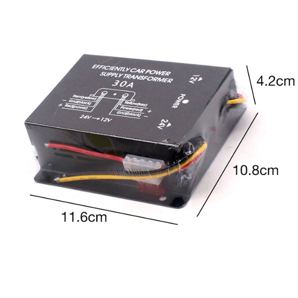 10a Car Power  Converter Transformer Adapter 24v To 12v Automatic Protection Functions Step-down Converter For Trucks Lorry Bus Van 30A - Premium Car Organizers from Rapidvehicles - Just $32.52! Shop now at Rapidvehicles